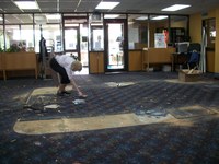 Clean down to the floor Clean down to the floor