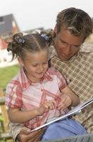 Reading with daughter